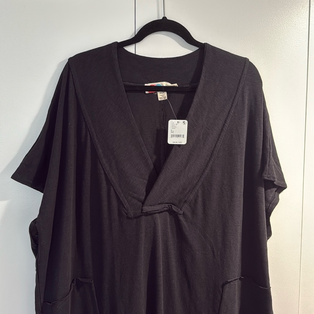NWT Free People Beach black caftan